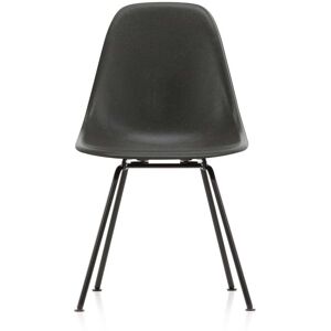 Vitra - Side Chair Eames en fibre de verre DSR, basic dark / Eames elephant hide grey (planeur feutre basic dark)