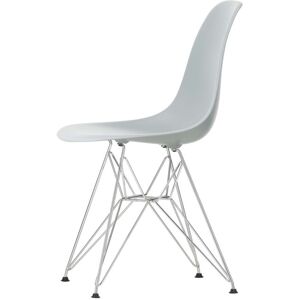 Vitra - Eames Plastic Side Chair DSR RE, chrome / gris clair (patins en feutre basic dark)