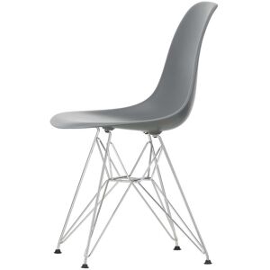 Vitra - Eames Plastic Side Chair DSR RE, chrome / gris granit (patins en feutre basic dark)