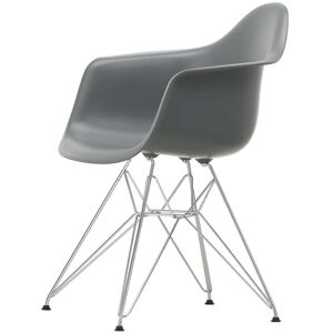 Vitra - Eames Plastic Armchair DAR, chrome / gris granit (patins en feutre basic dark)