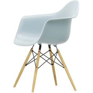 Vitra - Eames Plastic Armchair DAW (H 43 cm), erable jaunatre / gris glace, patins en feutre noir (sol dur)