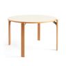 HAY - Rey Table de salle à manger, Ø 128,5 cm, hêtre naturel / stratifié ivoire