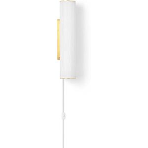 ferm LIVING - Vuelta Lampe murale LED, H 40 cm, blanc / laiton