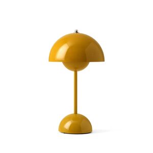 &Tradition & Tradition - Flowerpot Lampe de table rechargeable VP9 avec câble de recharge magnétique, brillant, moutarde - Publicité