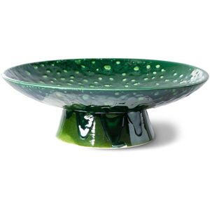 HKliving - Emeralds Bol avec pied, Ø 30 cm, dripping green