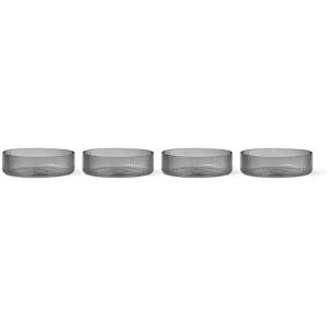 ferm LIVING - Ripple Bol, smoked grey (set de 4)