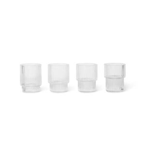 ferm LIVING - Le verre Ripple Verre à boire small, transparent (set de 4) - Publicité