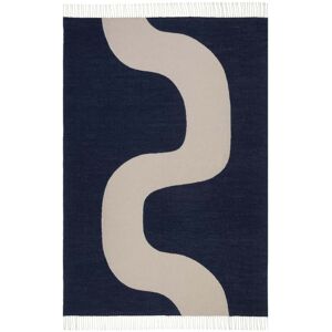 Marimekko - Seireeni Couverture, 130 x 180 cm, blanc cassé / bleu foncé