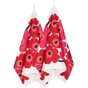 Marimekko - Unikko Torchon, lot de 2, blanc / rouge - Publicité