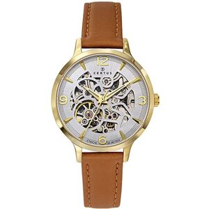 MONTRE CERTUS FEMME AUTOMATIQUE SQUELETTE BRUN