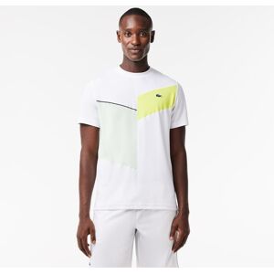 Lacoste Regular Fit Seamless T-Shirt White/Flashy Yellow/Green, L