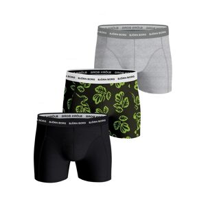 Björn Borg Essential Boxer Melange/Black/Print 3-pack, L