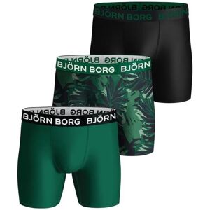 Björn Borg Performance Boxer Black/Green 3-pack, XL