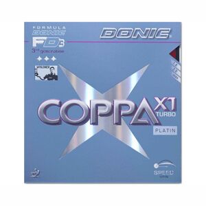 Donic Coppa X1 Turbo Platin, Svart 2,0 mm