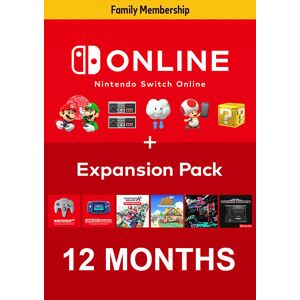 Nintendo SWITCH ONLINE 12 MONTH FAMILY MEMBERSHIP PLUS EXPANSION PACK