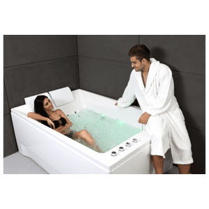 SPALINA Baignoire balneo 2 places KENSHO DUO Wave L180xl120xH68cm,