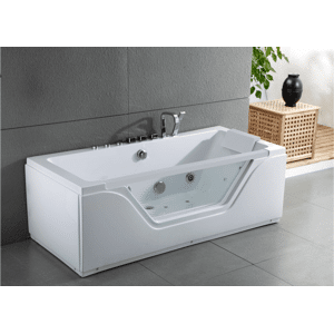 Baignoire balneo droite TAHITI WHITE jets L170xl78xH60cm, By SPALINA