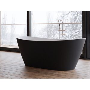 SPALINA Baignoire îlot  VENECIA Noire Mate 170x80cm,