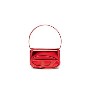 Diesel - 1DR - Sac iconique à bandoulière en cuir effet miroir - Sacs d'Épaule - Femme - Rouge UNI - Publicité