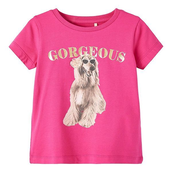 Name It T-Shirt - NmfBeverly - Pink Yarrow - 1½ ans (86) - Name It T-Shirt Métallique/Rose female
