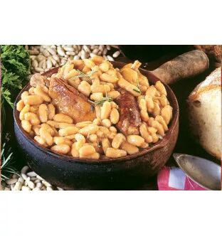 Au Village Lot de 2 Cassoulets au manchon de canard confit