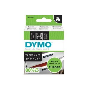 Dymo D1 - Standard Étiquettes - Blanc sur noir - 19mm x 7m, Ruban - Publicité Dymo D1 - Standard Étiquettes - Blanc sur noir - 19mm x 7m, Ruban - Publicité
