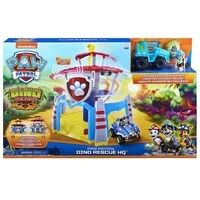 Spin Master LA PAT'' PATROUILLE – PLAYSET QUARTIER GENERAL PAT'' PATROUILLE – Univers Jouet Avec Effets Sonores Dino Rescue avec Figurines Dinosaure et Rex – 6059295 – Paw Patrol – Jouet Enfant 3 Ans et +, Jeu de construction