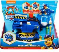 Spin Master LA PAT'' PATROUILLE - VÉHICULE RISE & RESCUE CHASE - Véhicule de Police Transformable Avec 2 Figurines À Collectionner Et Accessoires Pat'' Patrouille - Paw Patrol - 6063637 - Jouet Enfant 3 Ans et +, Jeu véhicule