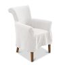 LOBERON Chaise Amherst, blanc (65 x 63 x 89cm)