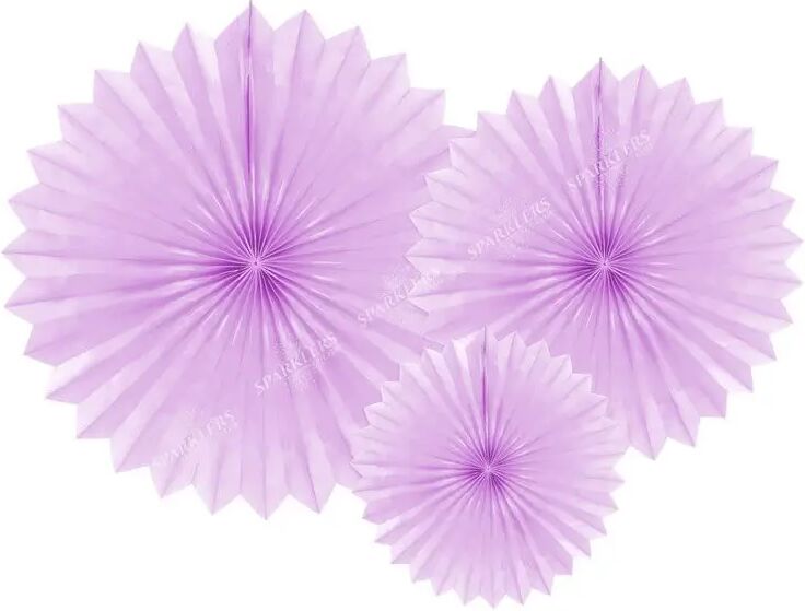 Party Deco Rosaces décoratives, lavande, 20-40cm (3 pièces)