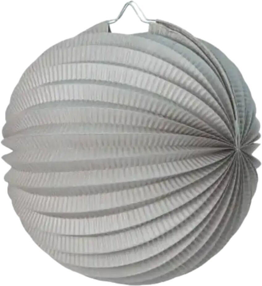 Party Pro Lampion boule de papier rond gris 30cm