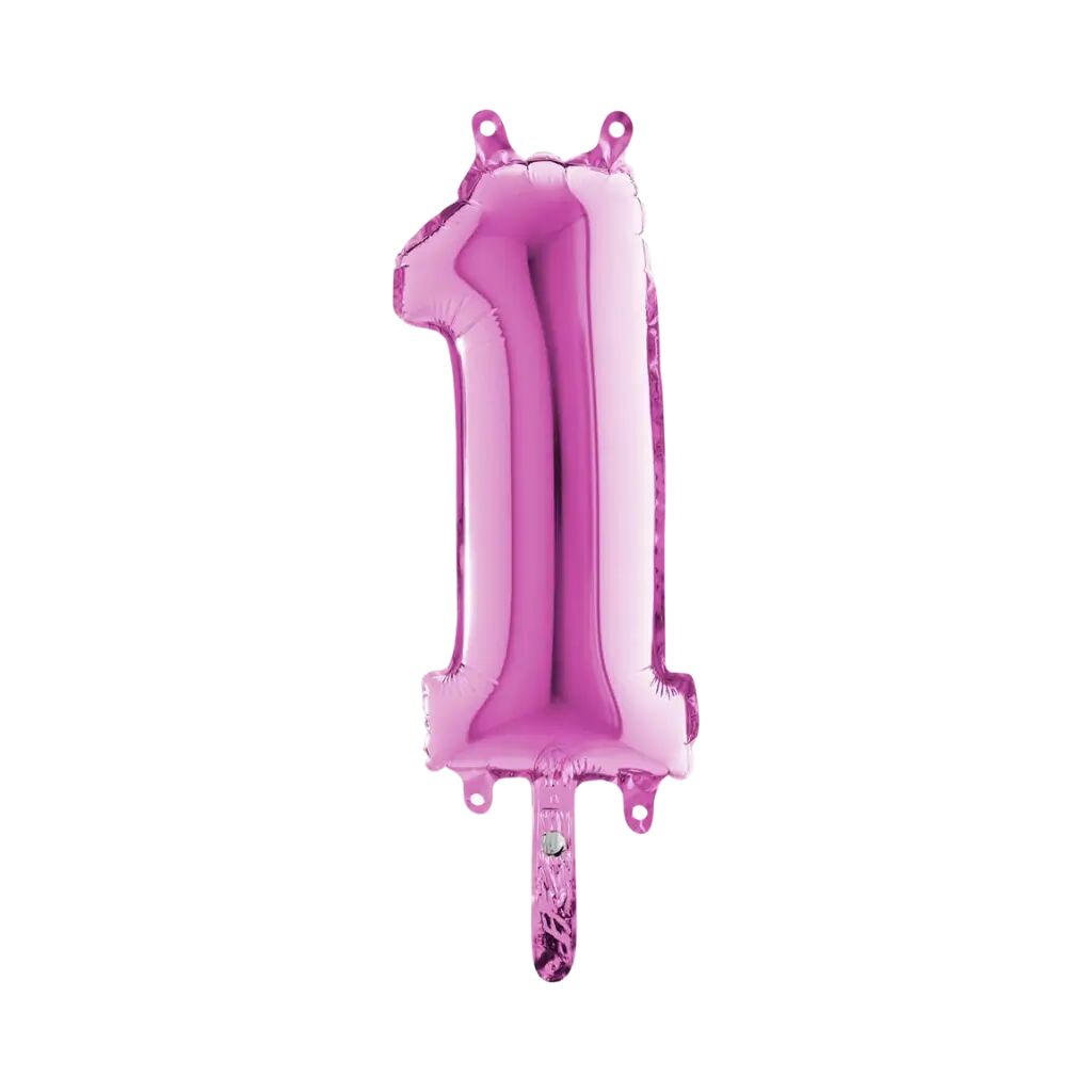 Grabo Ballon Anniversaire Chiffre 1 Rose 36cm