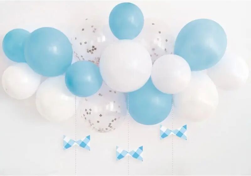 Cotillons D'Alsace Kit Ballons pour Arche - Bleu/Blanc/Transparent