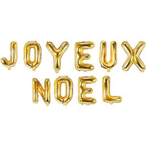 Party Deco JOYEUX NOEL Ballons Lettres Or