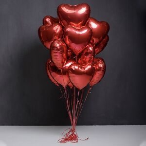 Party Deco BOUQUET 10 BALLONS COEURS ROUGES