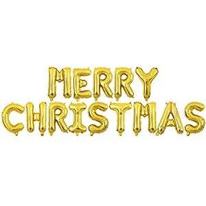 Party Deco MERRY CHRISTMAS Ballons Lettres Or