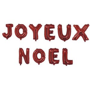 Grabo JOYEUX NOEL Ballons Lettres Rouge