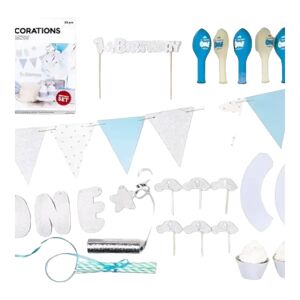 Party Deco Kit decoration 1er anniversaire argent