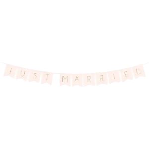 Party Deco Banniere mariage murale Just Married rose