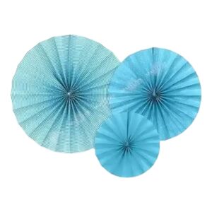 Party Deco Rosaces decoratives bleues (3 pieces)