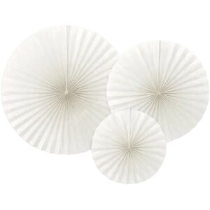 Party Deco Rosaces decoratives couleur blanc casse (3 pieces)