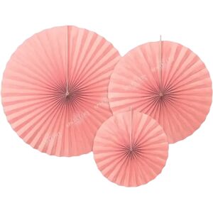 Party Deco Rosaces decoratives couleur rose pale (3 pieces)