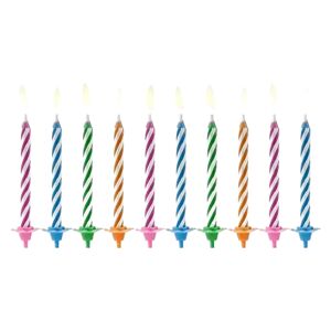Party Deco 10 bougies anniversaire mixtes Magic (6cm)