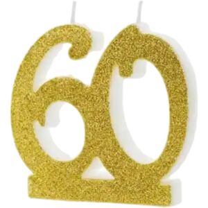 Party Deco Bougie Anniversaire or 60 ans