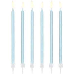 Party Deco 12 bougies anniversaire bleu claire (14cm)