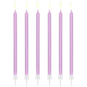 Party Deco 12 bougies anniversaire violet (14cm)