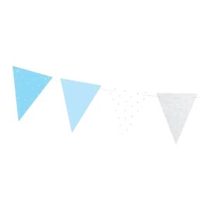 Party Deco Guirlande en papier bleu avec motifs