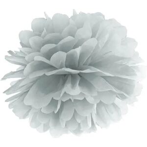 Party Deco Pompon en papier argent 25cm