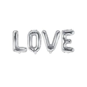 Party Deco Ballon en Aluminium argent LOVE