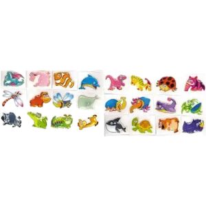 PARTY PRO Lot de 6 Stickers Animaux 3D